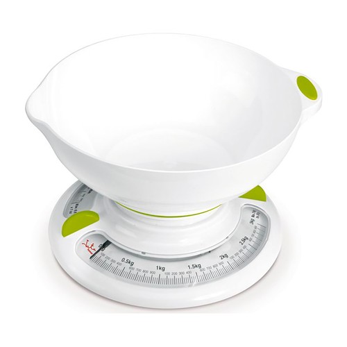 Balanza de cocina mecánica hasta 3kg con bowl para líquidos y sólidos, 610N JATA.