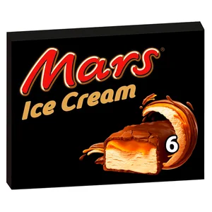 MARS Snack cremoso de caramelo recubierto de chocolate 6 x 60 ml.