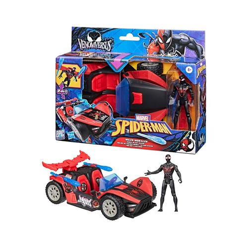 Marvel Spider-Man Venomversus, Epic World Of Action, Cóche Bólido Lanzador de Miles Morales +4 Años HASBRO