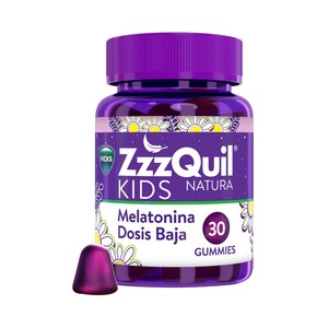 Zzzquil Natura Kids Melatonina con Dosis Baja, en Formato Gominola, Especial Niñ@s 30 Uds.