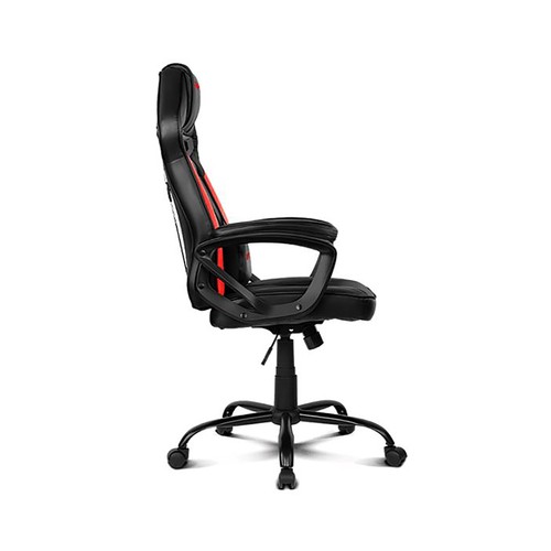 Silla gaming DRIFT DR50 Pro, color negro y rojo, almohadilla lumbar, reclinable, regulación de altura.