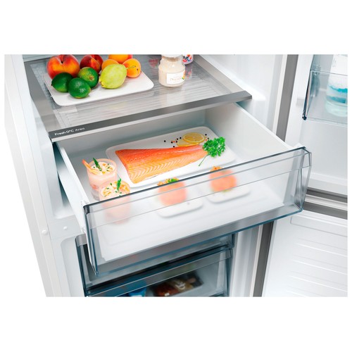 Frigorífico combi 185cm CANDY CNCQ2T618AW color blanco, NO FROST, clasificación energética: A, H: 185cm, A: 59,5cm, F: 66,7cm, capacidad total: 355L.