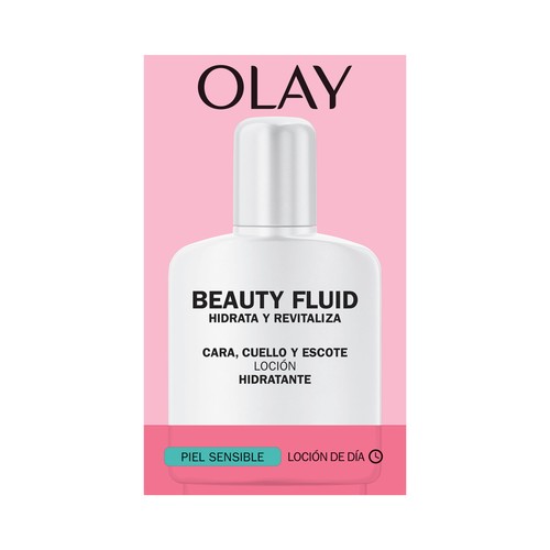 OLAY Loción hidratante y revitalizante para cara, cuello y escote, especial pieles sensibles 200 ml.