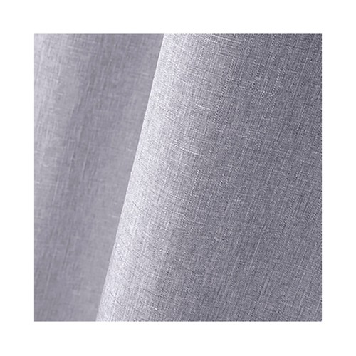Cortina lisa color gris, 100% poliéster, 140x260 cm. STOF.