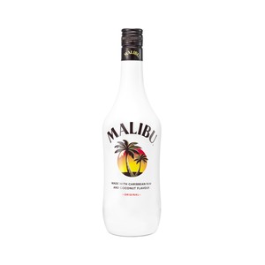 MALIBU Ron blanco caribeño con sabor a coco MALIBU Original botella de 70 cl.