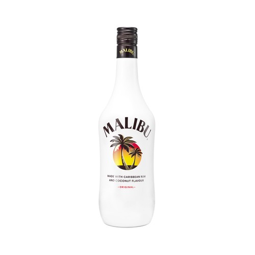 MALIBU Ron blanco caribeño con sabor a coco MALIBU Original botella de 70 cl.