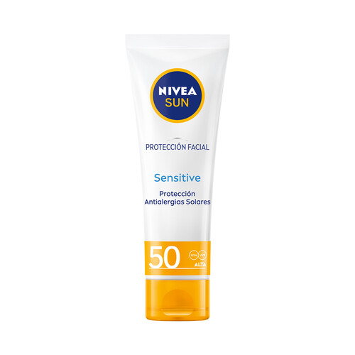 NIVEA Sun sensitive Protector facial sin perfume con FPS 50 (muy alto) 50 ml.
