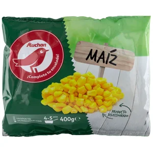 AUCHAN Maíz dulce en grano, ultracongelado 400 g. Producto Alcampo