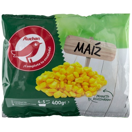 AUCHAN Maíz dulce en grano, ultracongelado 400 g. Producto Alcampo