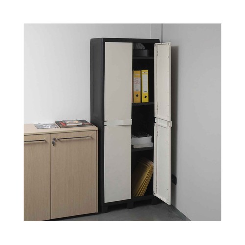 Armario de resina con 3 baldas, 178x65x38cm, TOOMAX Factory S.