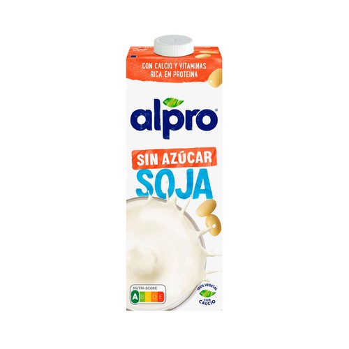 ALPRO Bebida de soja 100% vegetal, sin azúcar y rica en proteína vegetal 1 l.