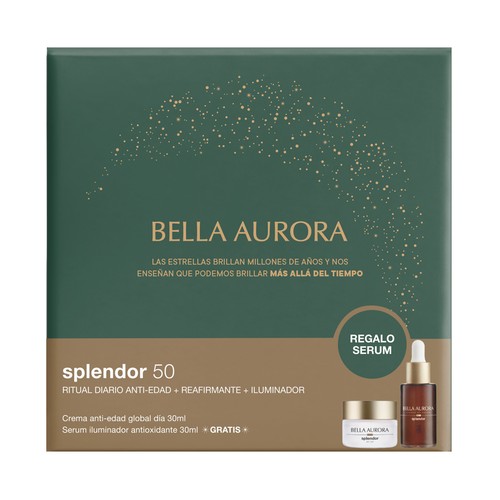 BELLA AURORA Splendor 50 Sérum iluminador antioxidante (30ml) + crema de día anti-edad (30 ml). 