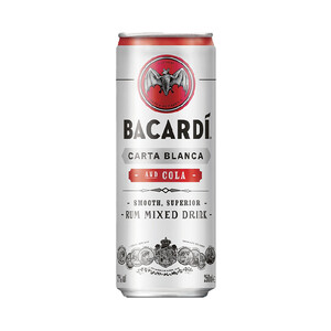 Imagen de BACARDI Combinado de Bacardí carta blanca con cola BACARDÍ Lata de 25 cl.