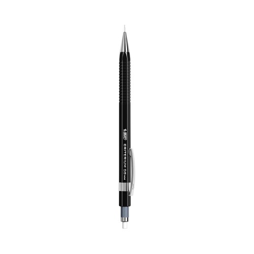Portaminas retráctil con mina 0.5mm y goma de borrar. BIC.