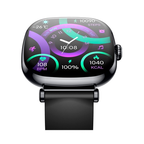 Smartwatch KSIX Iria BXSW30N color Negro, pantalla AMOLED multitáctil 1,7".