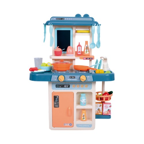 Cocina infantil con luces, sonidos de cocción y accesorios, 45x18x60cm. ONE TWO FUN ALCAMPO