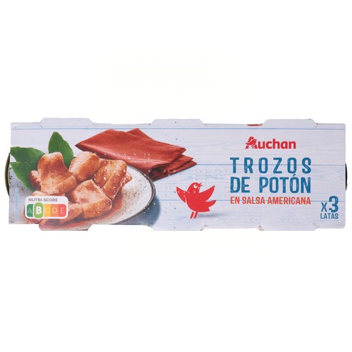 PRODUCTO ALCAMPO Trozos de pota en salsa americana 3 uds x 51 g.