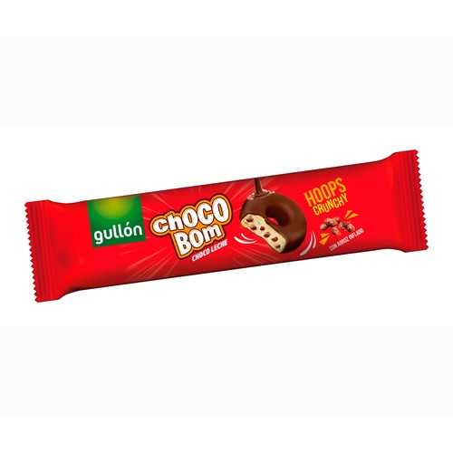 GULLÓN Galletas chocobom chocolate con leche 128 gr.