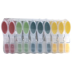 Imagen de Set de 20 pinzas de tender de colores fabricadas en plástico bimaterial, ACTUEL.