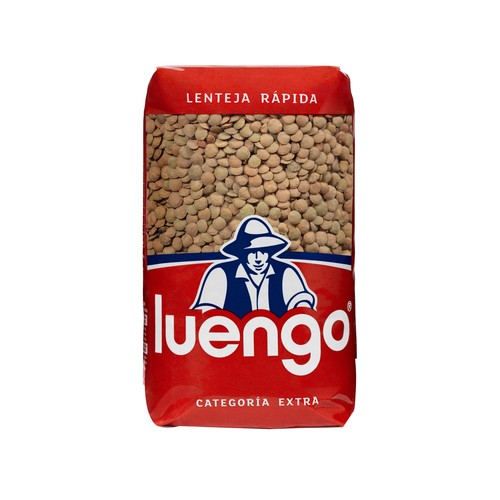 LUENGO Lenteja de cocción  rápida en paquete 1 kg.