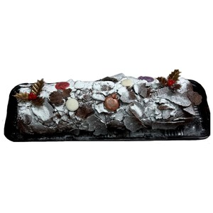 Imagen de Brazo de navidad con virutas de chocolate negro 500 g. 