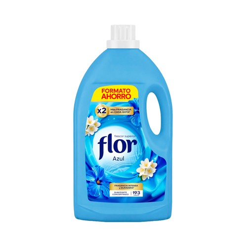 FLOR Suavizante concentrado azul - 193 lavados.