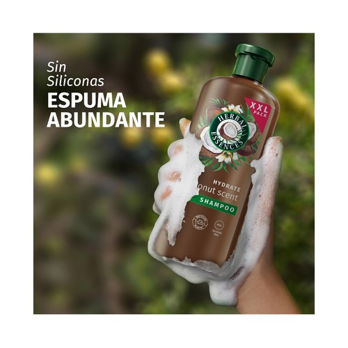 HERBAL ESSENCES Champú hidratante con aroma a coco, para cabellos muy secos 680 ml.