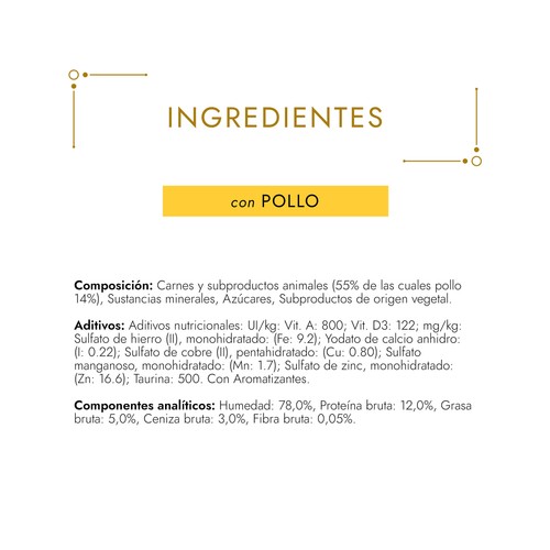 PURINA GOURMET Gold Comida para gatos a base de mousse de pollo GOURMET tarrina 85 g.