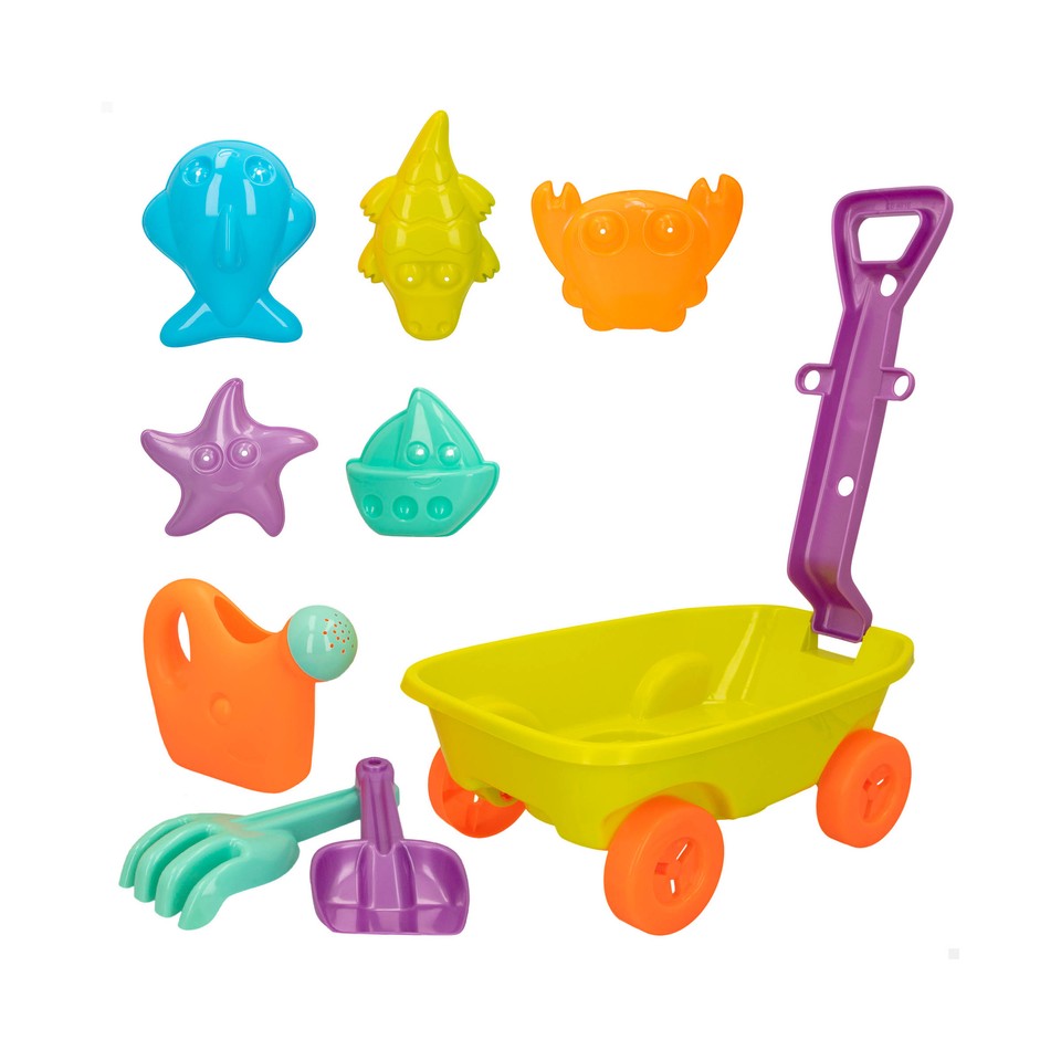 Barco De Juguete Con Pala, Rastrillo, Regadera Y Moldes – Set De 6 Piezas Para Jugar En La Arena Y La Playa