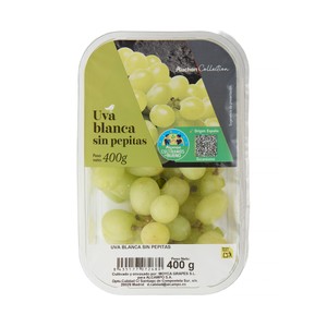 ALCAMPO CULTIVAMOS LO BUENO Uva blanca sin pepitas 400 g.