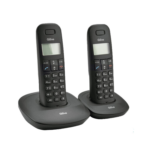 Teléfono inalámbrico dúo QILIVE Q.4734, identificador llamadas, manos libres, agenda 20 contactos.