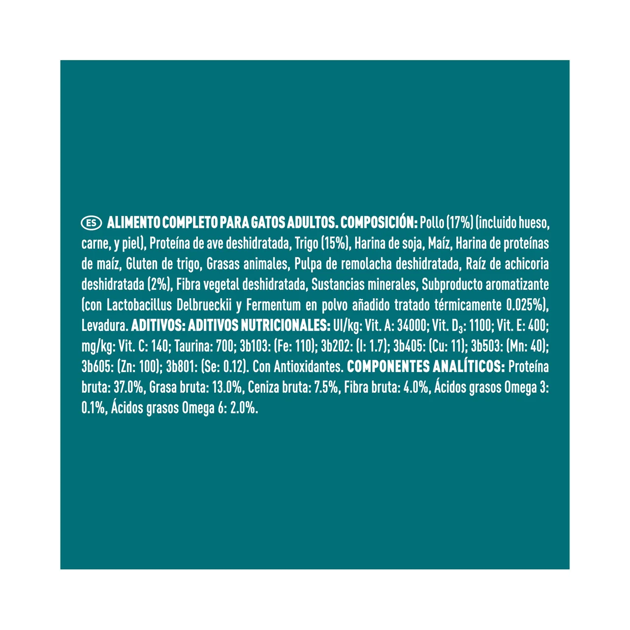 Alimento para gatos esterilizados rico en pollo 2,8 kg.