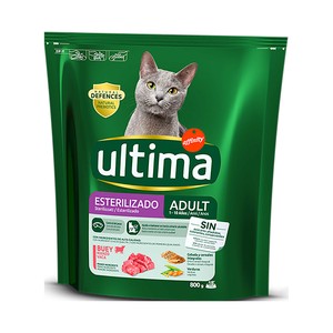 Imagen de ULTIMA Pienso para gatos esterilizados adultos a base de buey, cebada y cereales ULTIMA AFFINITY bolsa 800 g.