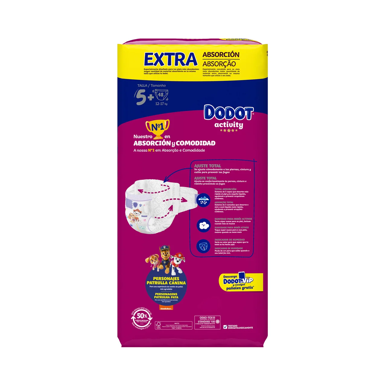Activity Pañales talla 5+ (12-17 kg) 48 uds.