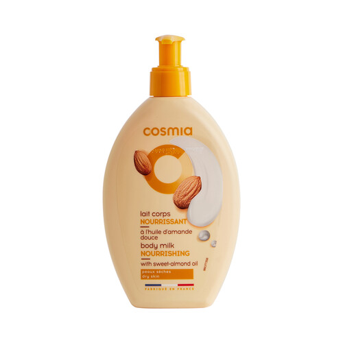 COSMIA Body milk con aceite de almendra dulce, para pieles secas o muy secas COSMIA 250 ml.