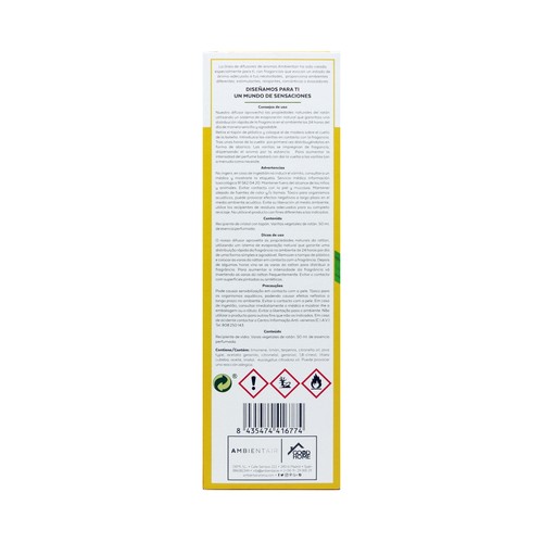 Repelente mosquitos, ambientador varillas citronela AMBIENTAIR 50 l.