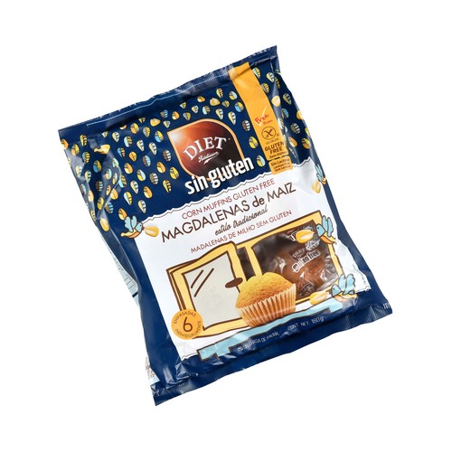 DIAT RADISSON Magdalenas de maíz sin gluten 180 g,