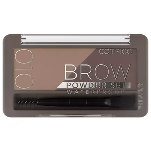 CATRICE Brow powder tono 010 Ash blond Sombras waterproof para cejas, con pincel y cepillo.