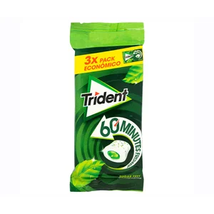 TRIDENT 60 MINUTES Chicles gragea de hierbabuena, 3 uds. x 60 g.