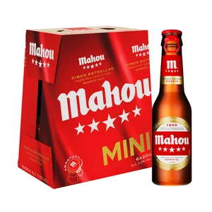 MAHOU Cerveza 5 estrellas pack 6 x 20 cl.