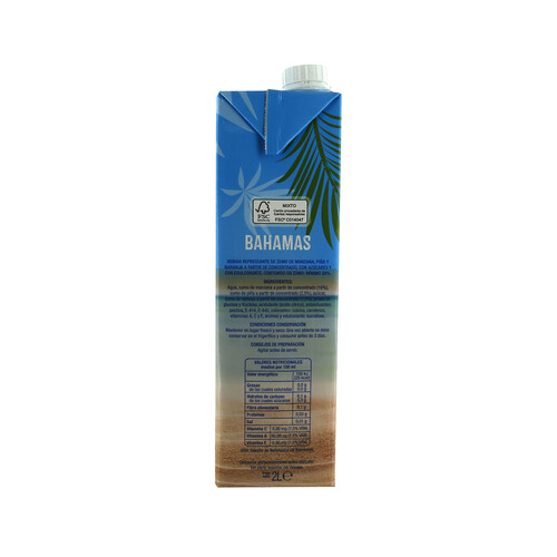 PRODUCTO ALCAMPO Bebida refrescante de zumo de manzana, piña y naranja Bahamas PRODUCTO ALCAMPO 2 l.