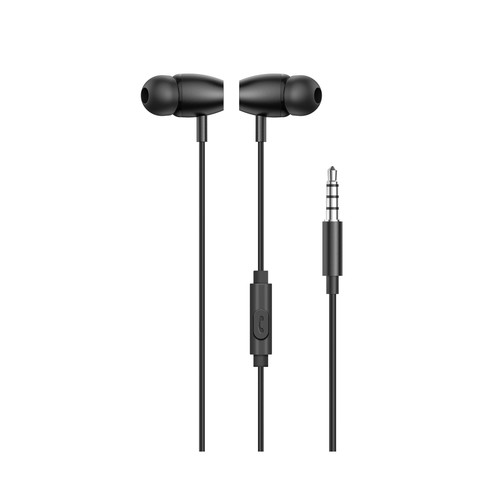 Auriculares Intrauriculares de botón QILIVE Q.1337, conector jack, con microfono, color negro
