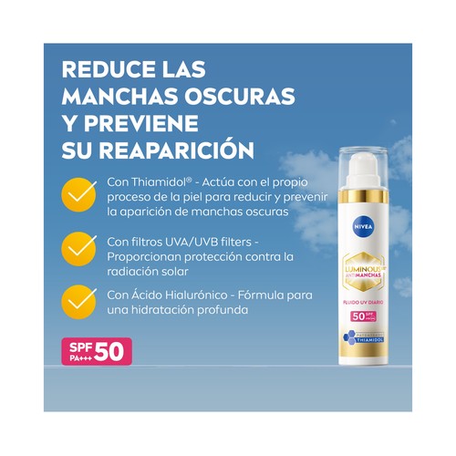 NIVEA Cellular luminous 630º Crema de día para la eliminación de las manchas de la piel con FPS 50 40 ml.