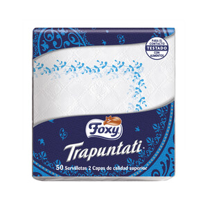 Imagen de FOXY Servilletas de papel desechables 2 capas 38 x 38 cm. FOXY Trapuntati 50 uds.