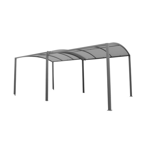 Cenador extensible, material acero y poliéster 2,95/5,70x3,03x2,33 m, GARDENSTAR.