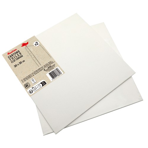 2 lienzos de 30x30cm, AUCHAN.