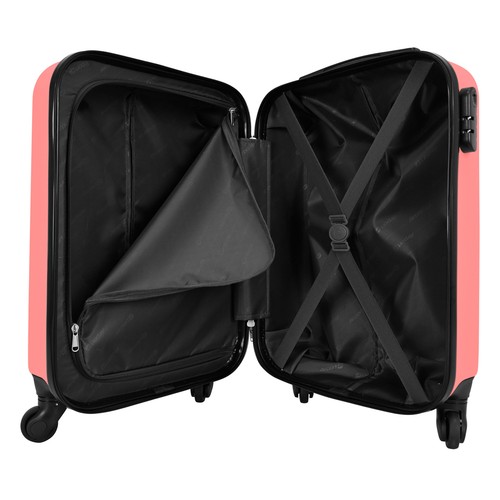 Maleta cabina tipo trolley talla S rígida de 4 ruedas con cierre lock, color rojo - Dots. AIRPORT