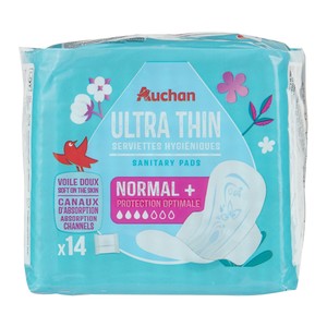 Imagen de PRODUCTO ALCAMPO Compresas normal+, super finas y con alas 14 uds.