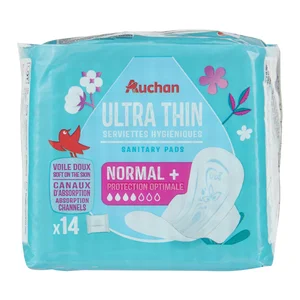 PRODUCTO ALCAMPO Compresas normal+, super finas y con alas 14 uds.