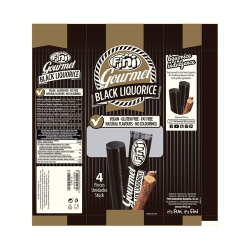 FINI Regaliz negro Gourmet 116 g.
